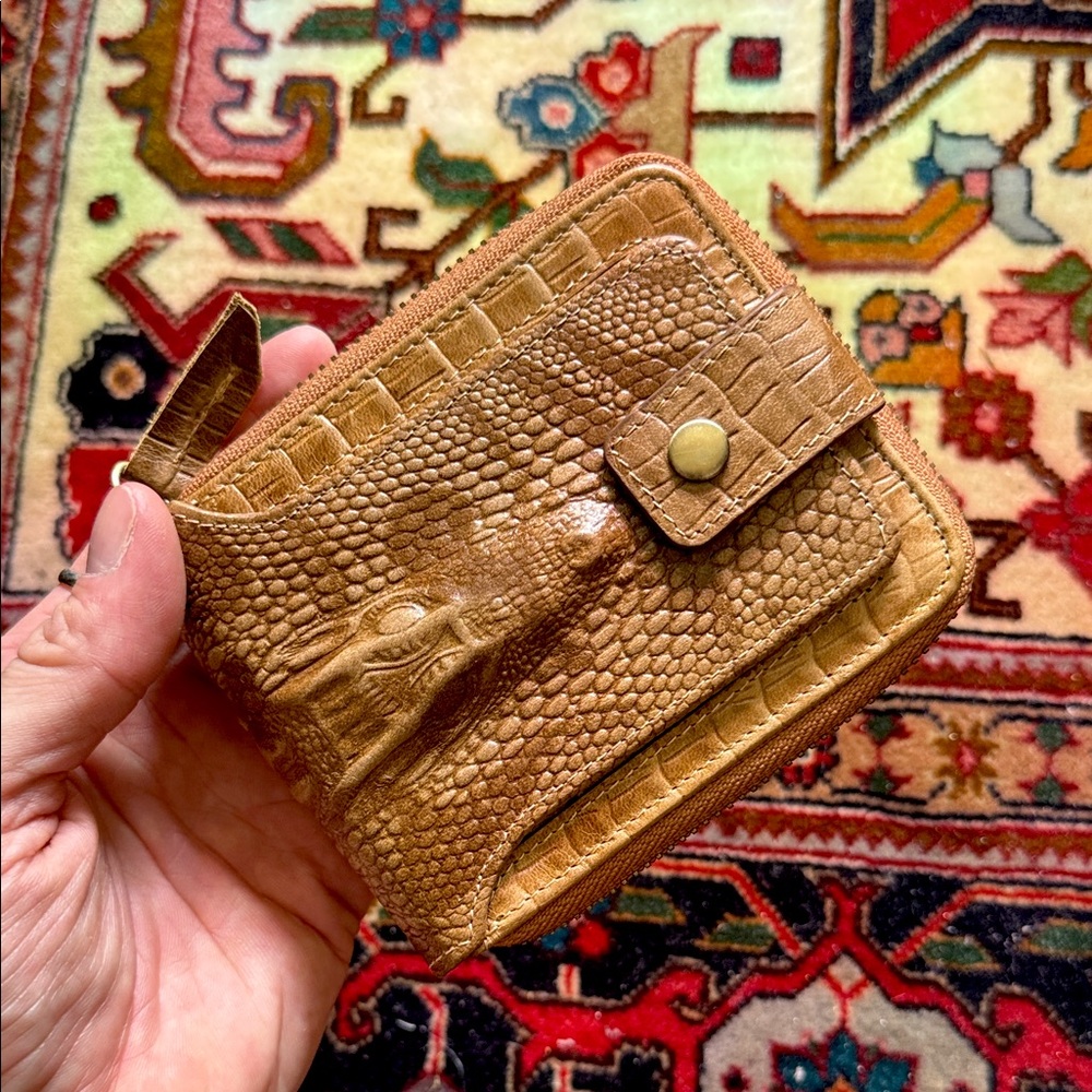 Vintage reptile leather wallet